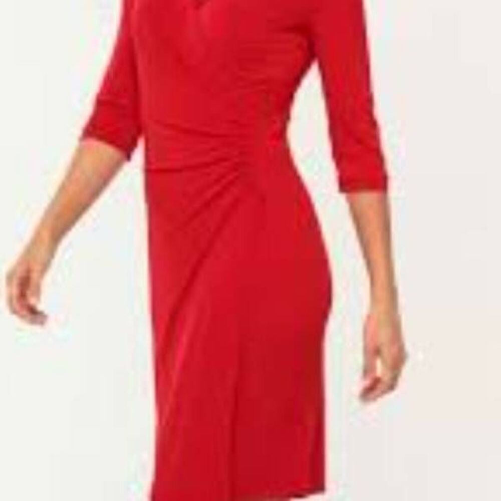 NWT Anatomie Marine Wrap-Front Dress in red sz Small
